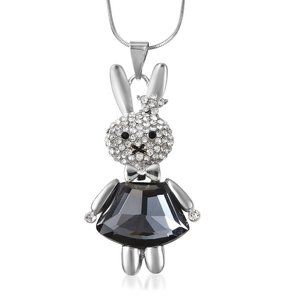 Austrian Crystal Bunny Pendant Neck..